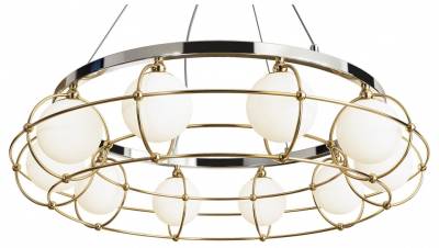 Подвесная люстра Maytoni Carcass MOD312PL-10GCH фото