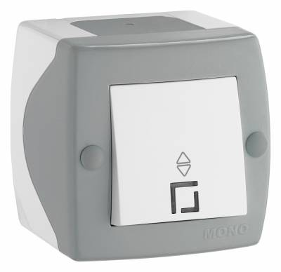 Выключатель проходной одноклавишный Mono Electric Octans IP20 104-020001-109 фото