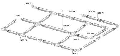 Подвес для трека Italline WSO WSO 37C chrome фото