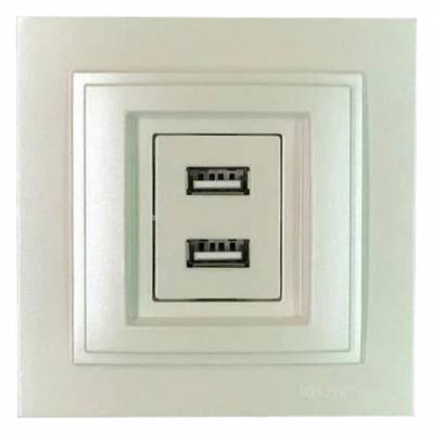 Розетка USB Mono Electric Despina 102-252505-178 фото