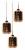 Подвесной светильник LUMINA DECO Alacosmo LDP 6811-3 RD GD фото