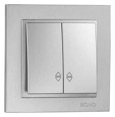 Выключатель проходной двухклавишный Mono Electric Despina 102-212123-111 фото