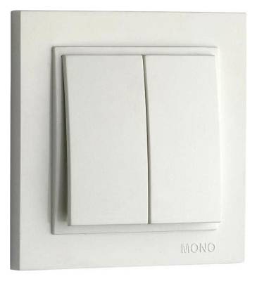 Выключатель двухклавишный Mono Electric Despina 102-010025-102 фото