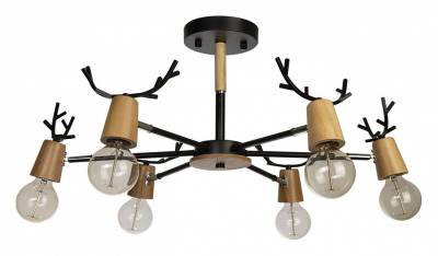 Люстра на штанге Loft it Sven 10024/6 Black фото
