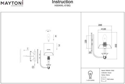 Бра Maytoni Vittoria H004WL-01BG фото