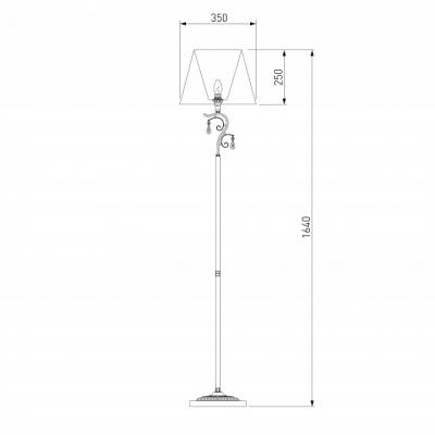 Торшер Eurosvet Incanto 01023/1 серебро фото