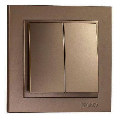 Выключатель двухклавишный Mono Electric Despina 102-232325-102 фото