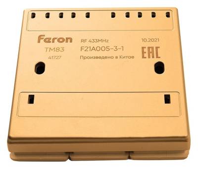 Выключатель беспроводной трехклавишный Feron Tm 83 41727 фото