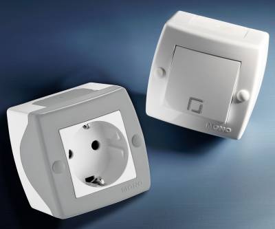 Выключатель одноклавишный Mono Electric Octans IP20 104-020001-100 фото
