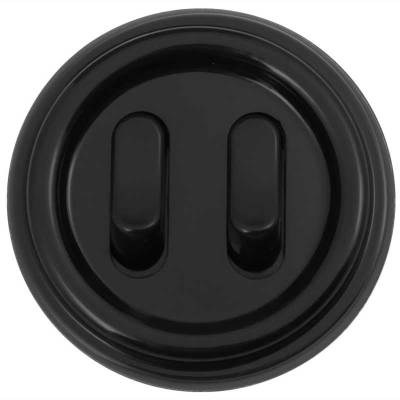 пластиковый выключатель 2-кл., пластик, (клавишный), черный, в1-222-23, bironi