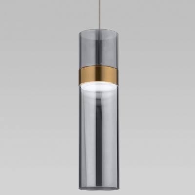 Подвесной светильник Eurosvet Lumen 50244/1 LED латунь/дымчатый фото