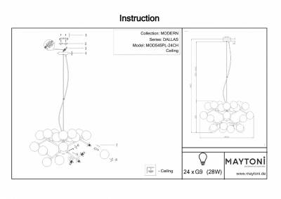 Подвесная люстра Maytoni Dallas MOD545PL-24CH фото