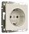 Розетка с заземлением и шторками, без рамки Werkel Айвори матовые W1171162 фото