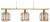Подвесной светильник Escada Midland 10188/3S Brass фото