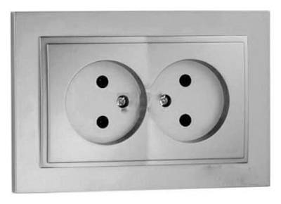 Розетка двойная Mono Electric Despina 102-212105-121 фото