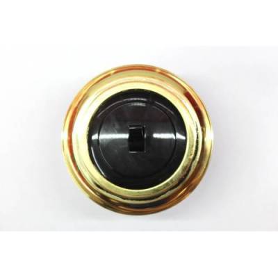 пластиковый пластиковый выключатель однорычажковый цвет чёрный/золото