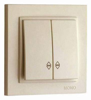 Выключатель проходной двухклавишный Mono Electric Despina 102-170023-111 фото