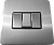 фото трёхклавишный выключатель проходной цвет: матовая сталь, excellent
