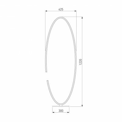 Торшер Eurosvet Gap 80415/1 сатин-никель 65W фото