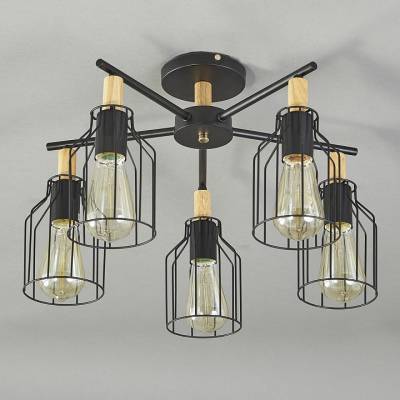 Люстра на штанге Escada Texas 469/5PL Black фото