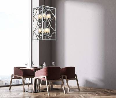 Подвесная люстра LUMINA DECO Quadrato LDP 1223-8 CHR фото