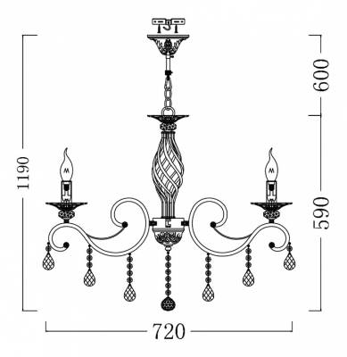 Подвесная люстра Maytoni Grace ARM247-08-G фото