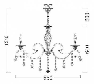 Подвесная люстра Maytoni Grace ARM247-10-G фото