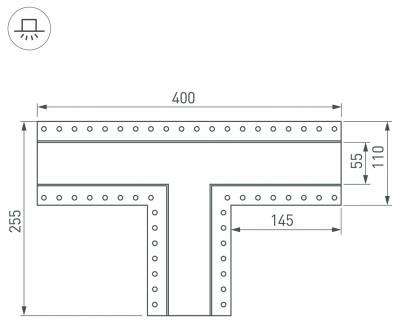 Соединитель угловой T-образный накладной Arlight S-LUX 030133 фото