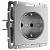 Розетка с заземлением без рамки Werkel W117 W1171009 фото