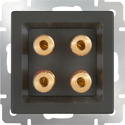WL07-AUDIOx4 / Акустическая розетка (серо-коричневый) фото
