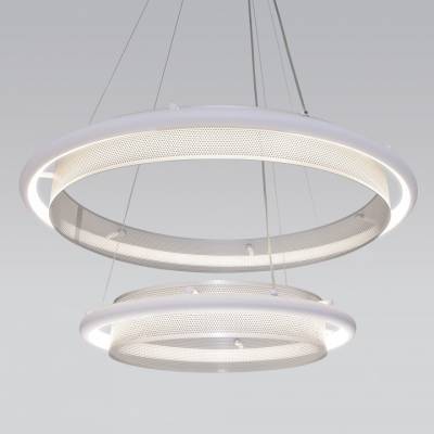 Подвесной светильник Eurosvet Imperio 90241/2 белый/ серебро Smart фото