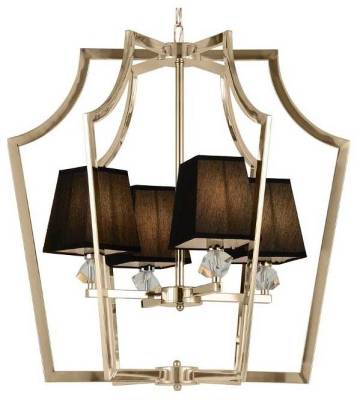 Подвесная люстра LUMINA DECO Montero LDP 1249-4 GD+BK фото