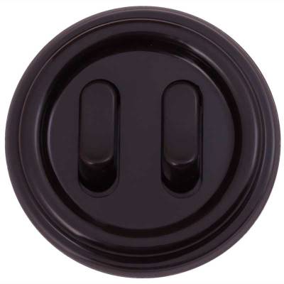 пластиковый выключатель 2-кл., пластик, (клавишный), коричневый, в1-222-22, bironi