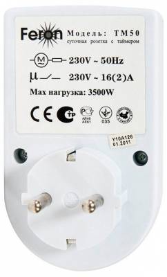 Розетка с таймером Feron TM50 23238 фото