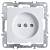 Розетка без заземления и шторками, без рамки Stekker PST00-9109 39316 фото