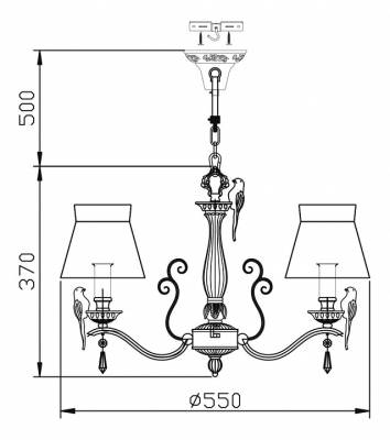 Подвесная люстра Maytoni Bird ARM013-05-W фото