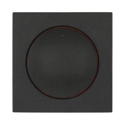 Светорегулятор/диммер со световой (красной) индикацией, поворотный, нажимной, с предохранителем, W= 600 Вт. Цвет Чёрный бархат. LK Studio (ЛК Студио). 867200+867208 фото