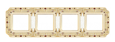 фото рамка 4-поста fede toscana firenze  цвет:		светлое золото-белая патина/palace