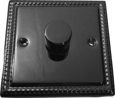 фото одноклавишный светорегулятор проходной, цвет: черный никель, grant