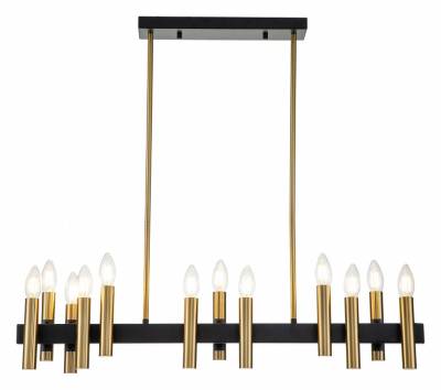 Люстра на штанге Indigo Cero 13009/12PL Black фото