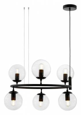 Подвесная люстра LUMINA DECO Ceredo LDP 6034-6 RND BK фото