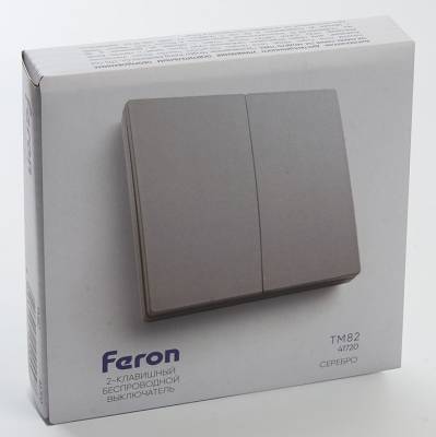 Выключатель беспроводной двухклавишный Feron Tm 82 41720 фото