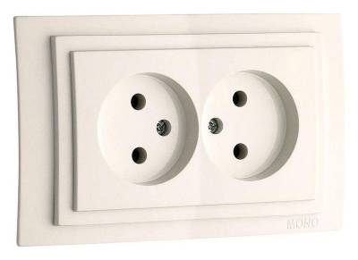 Розетка двойная Mono Electric Larissa 103-010105-121 фото