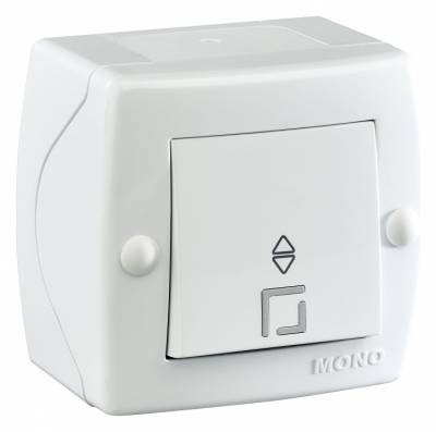 Выключатель проходной одноклавишный Mono Electric Octans IP20 104-010101-109 фото