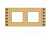 фото рамка 2-поста fede crystal de luxe цвет: песочный-красное золото