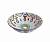 Раковина-чаша на столешницу Козетта в Зеленом 4383 с декором, 420х420х130 фото