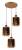 Подвесной светильник LUMINA DECO Alacosmo LDP 6811-3 RD GD фото