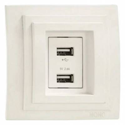 Розетка USB Mono Electric Larissa 103-171705-178 фото