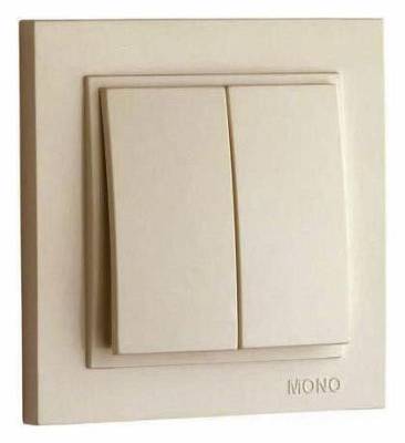 Выключатель двухклавишный Mono Electric Despina 102-170025-102 фото
