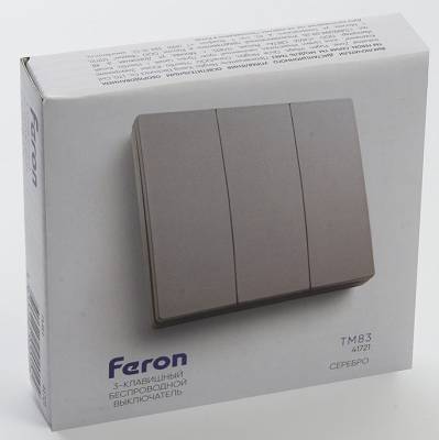 Выключатель беспроводной трехклавишный Feron Tm 83 41721 фото